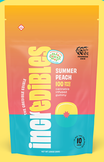 Incredibles Summer Peach Gummies 100mg 20pk