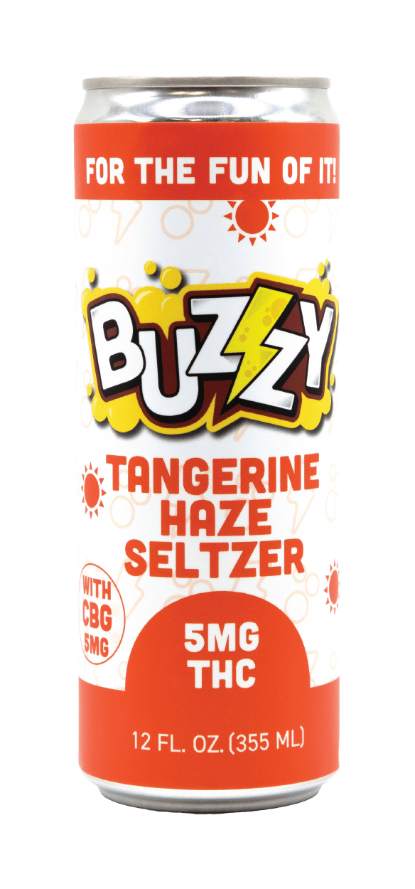 Buzzy 1:1 Tangerine Haze Seltzer 5mg 12oz (THC:CBG)