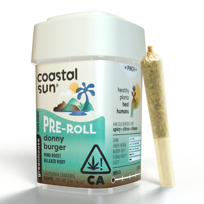 Coastal Sun Donny Burger (I) Preroll 10pk 3.5g