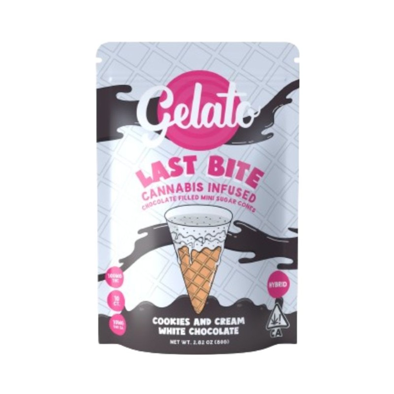 Gelato Last Bite Cookies And Cream (S) Cones 10pk 100mg