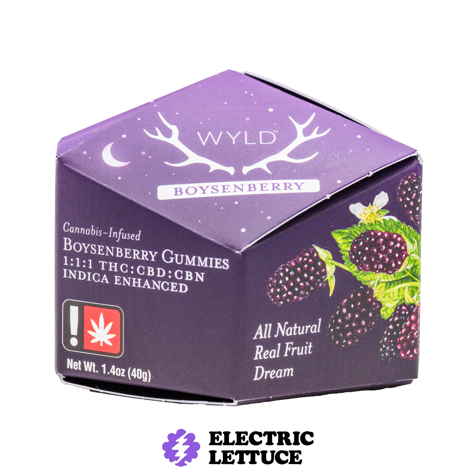 Wyld 1:1:1 THC:CBD:CBN Boysenberry Gummy 100mg