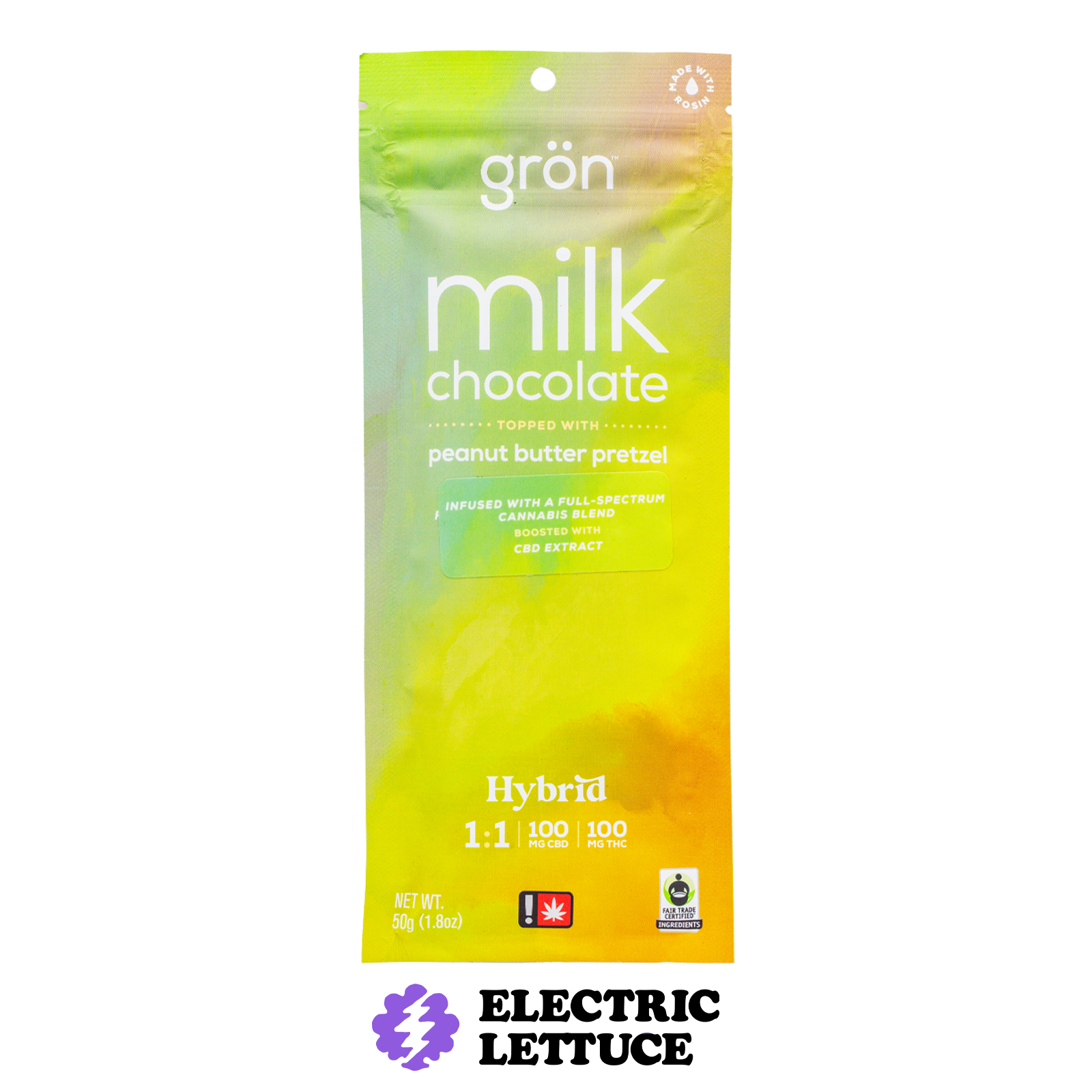 Gron Peanut Butter Pretzel Milk Chocolate 1:1 100mg