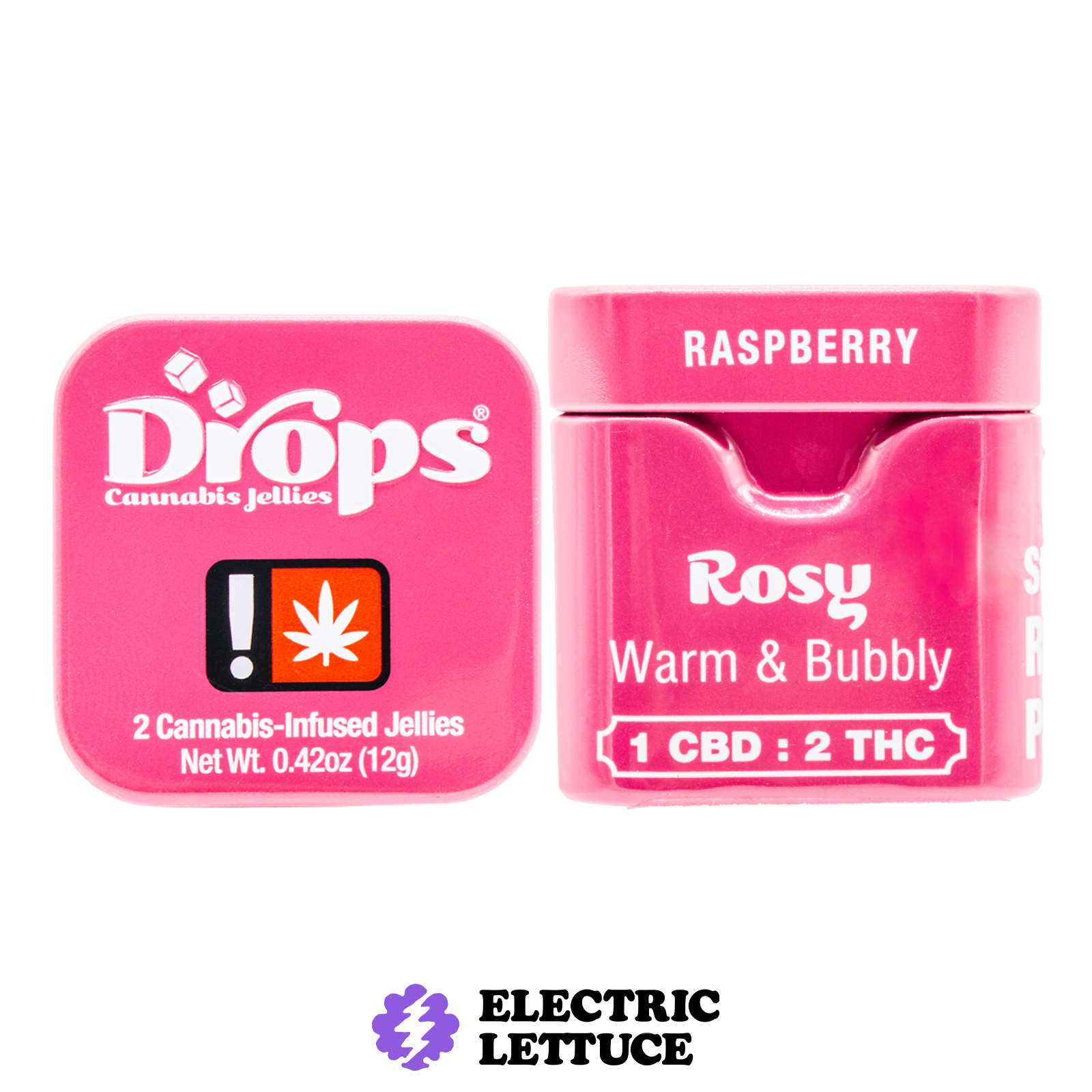 Drops Raspberry CBD 1:2 Gummy Single 100mg