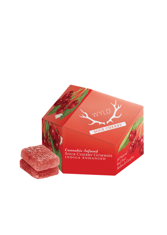 WYLD SOUR Cherry Indica Gummies 100mg