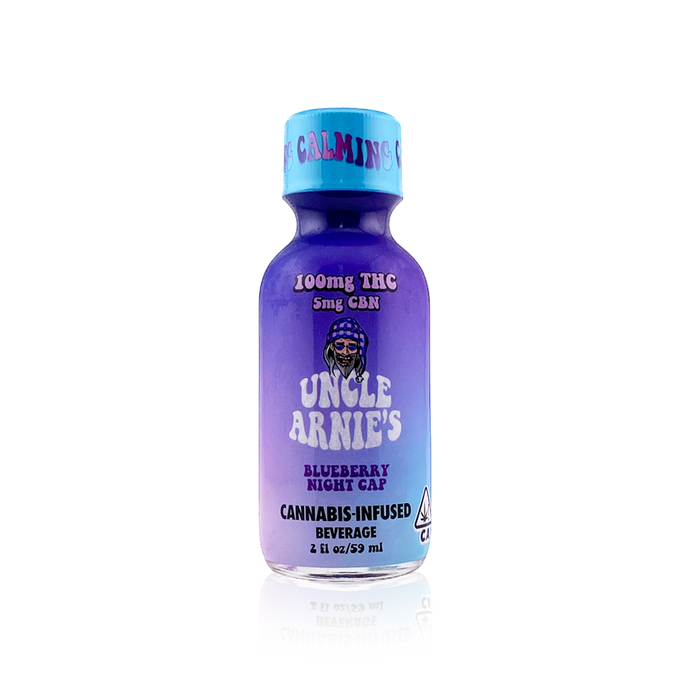 UNCLE ARNIE'S - Drink - Blueberry Night Cap - 4:1 - THC:CBN - 2oz Shot - 100MG