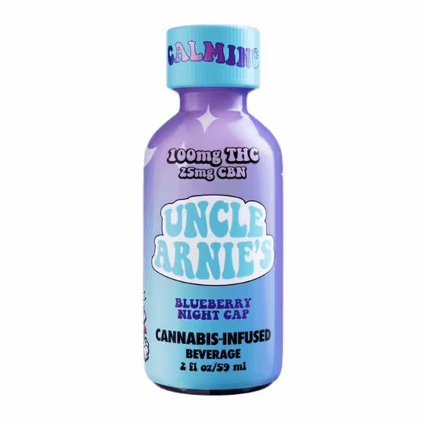 Uncle Arnie's | Beverage | 4:1 THC:CBN | Blueberry Night Cap | 2oz | 100mg