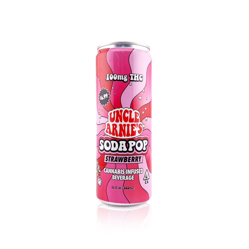 UNCLE ARNIE'S - Drink - Strawberry Soda - 12oz - 100MG