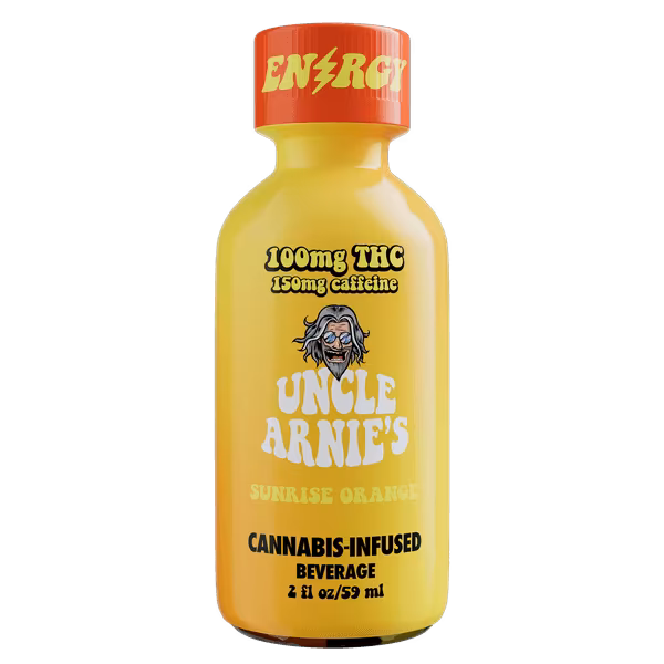 Uncle Arnie's | Beverage | THC & Caffeine | Sunrise Orange | 2oz | 100mg