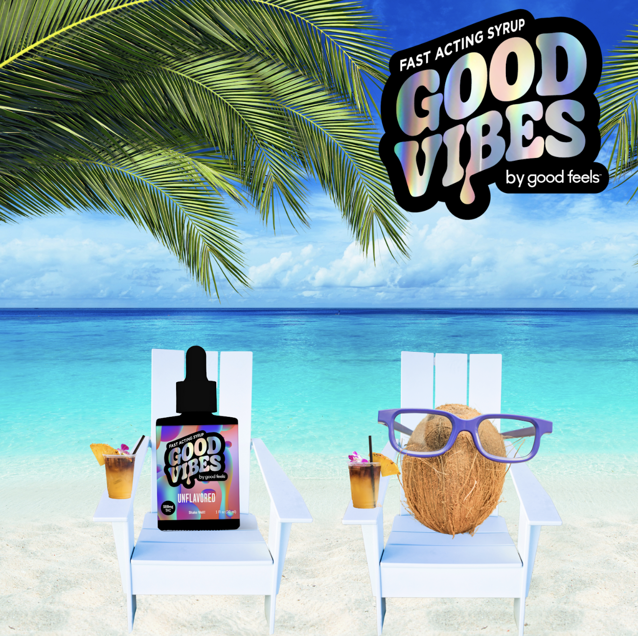 Good Vibes: 500mg Unflavored | Fast Acting Liquid Gummies | TAX INCLD