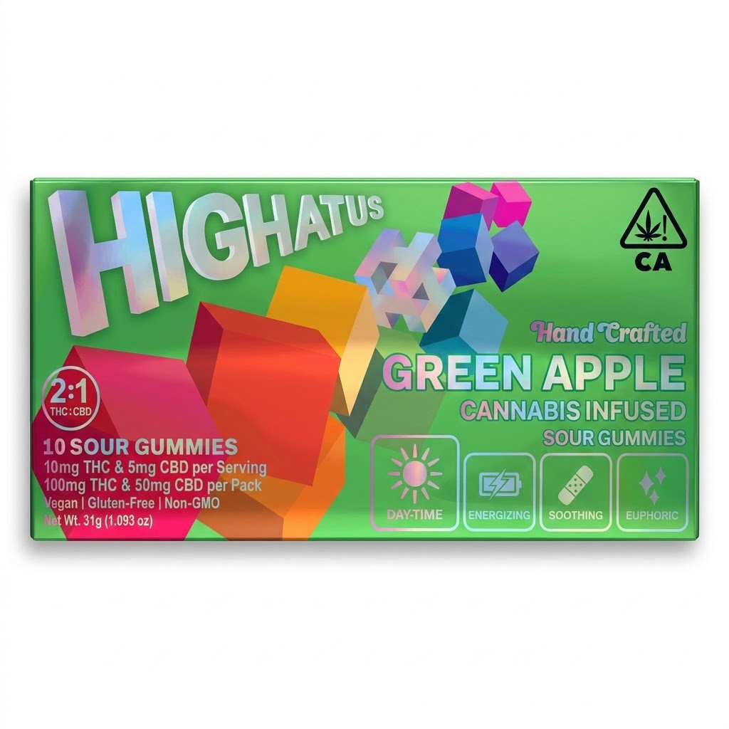 Highatus - Edibles - Green Apple Sour Gummy - 100MG