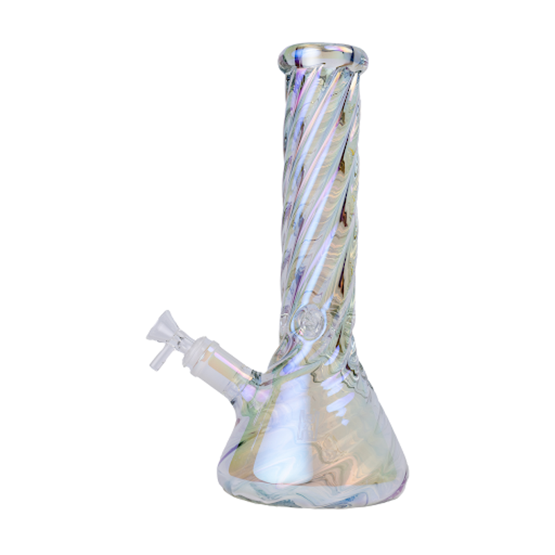 Human Grade Twisted 12" Iridescent Beaker