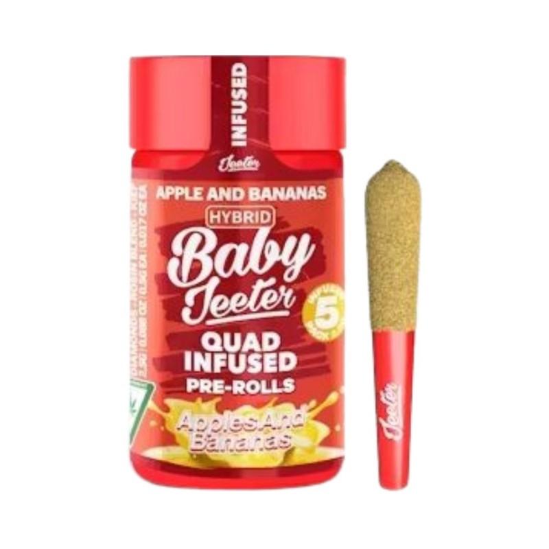 Baby Jeeter Apples & Bananas (H) Rosin Infused Preroll 5pk 2.5g