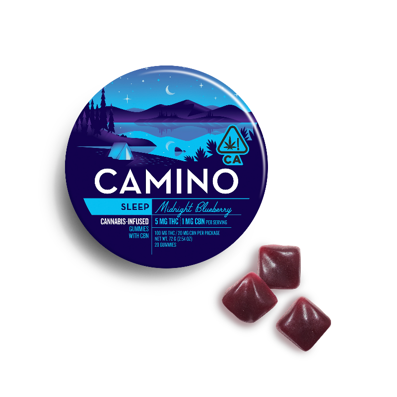 Camino Midnight Blueberry 5:1 THC:CBN Gummies 120mg