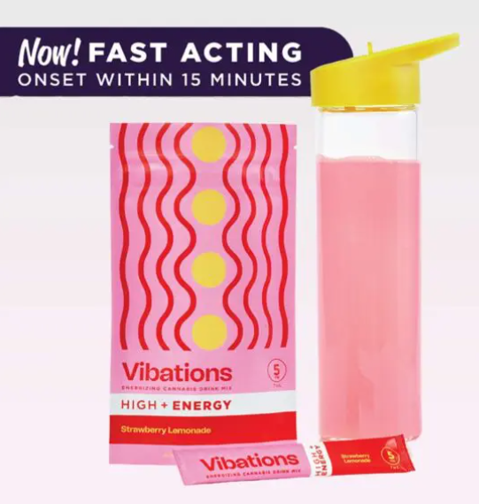 Vibations Strawberry Lemonade 50mg Drink Mix (GF)