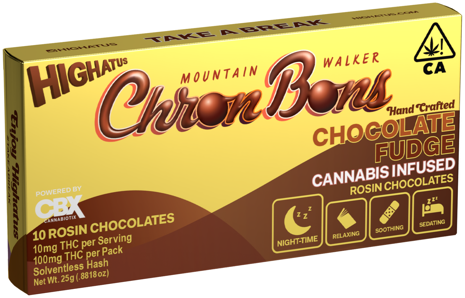 Highatus | Roin Chocolates | ChronBons | Chocolate Fudge | 100mg