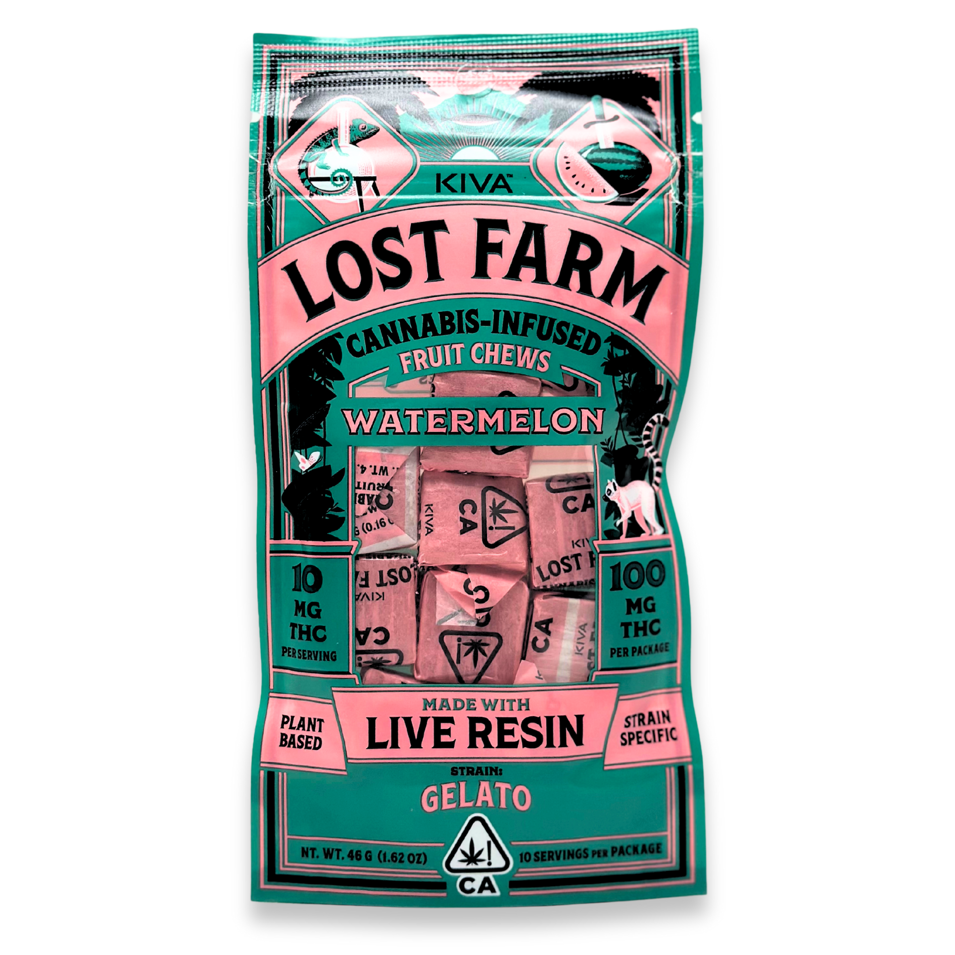 Lost Farm - Chews - Watermelon Gelato - 10pc - 100mg