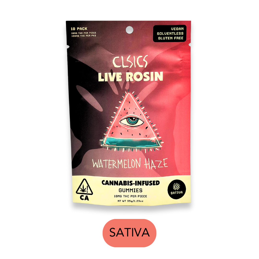 CLSICS - Watermelon Haze - Live Rosin Gummies - 10pk - 100mg