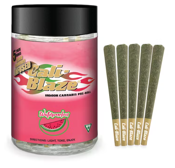 Cali Blaze Watermelon 0.7g 5pk Liquid Diamond Prerolls