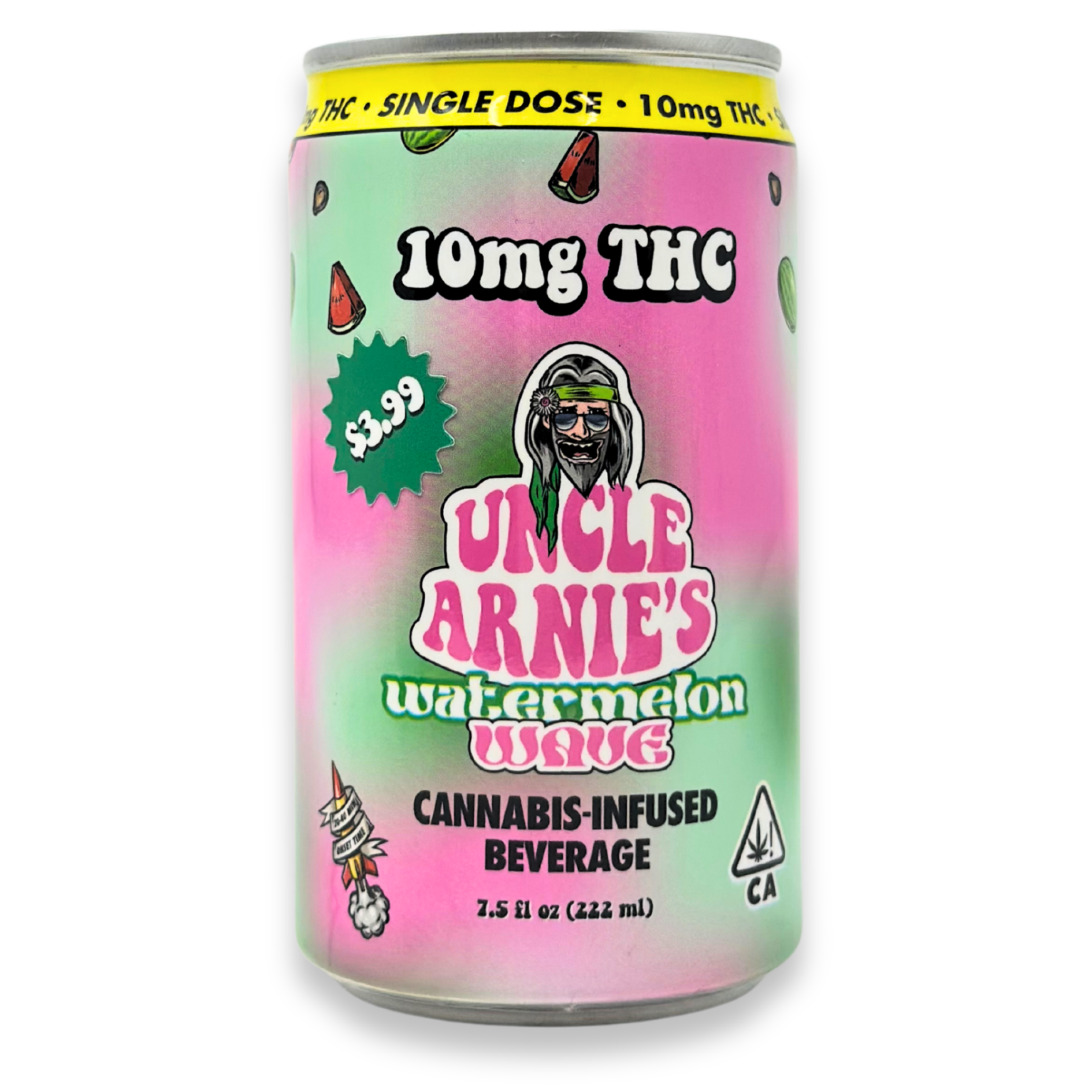 Uncle Arnies - Single Dose - Watermelon Wave - 7.5oz - Beverages - 10mg