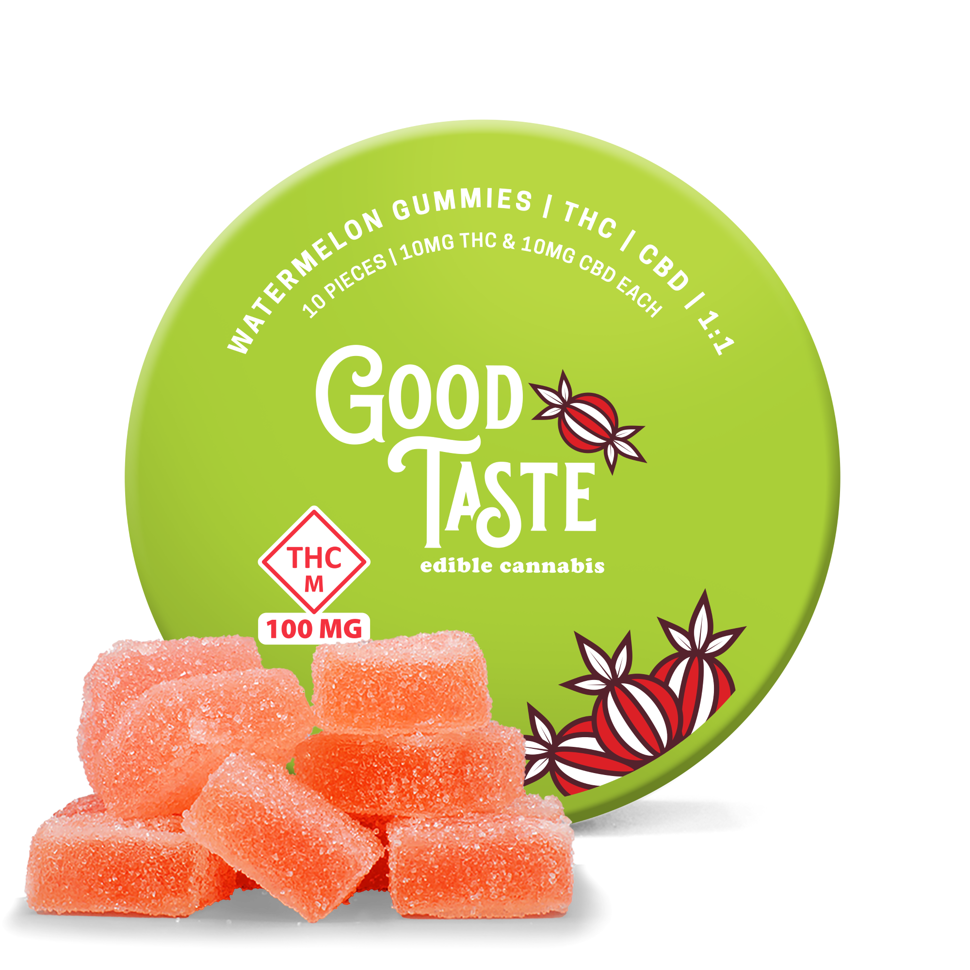 GOOD TASTE - WATERMELON 1:5 (THC:CBD) GUMMIES