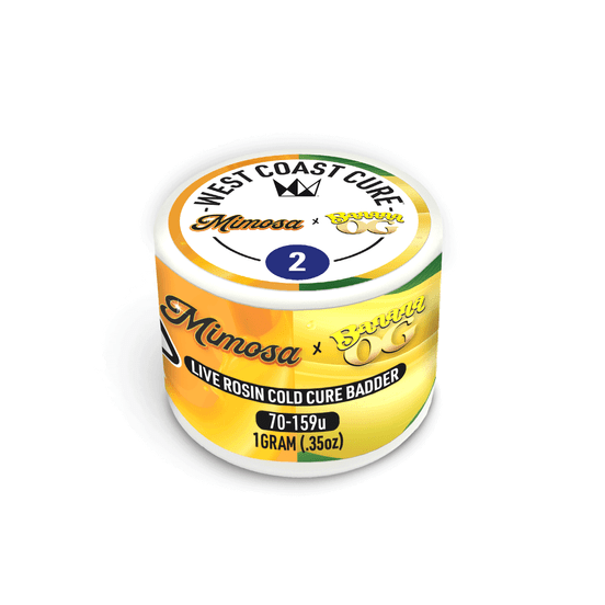 West Coast Cure - Mimosa x Banana Tier 2 Rosin Cold Cure Badder 1g