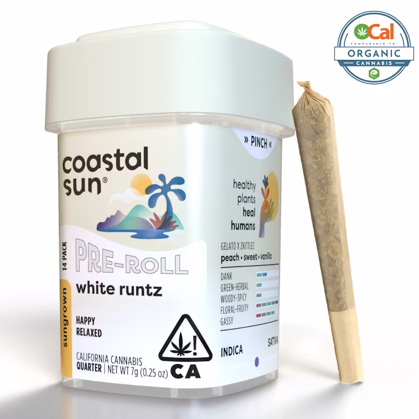 Coastal Sun Preroll 14pk 7g - White Runtz (H)
