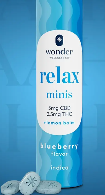 Wonder Minis- Relax Mints 2:1 CBD:THC Blueberry -40pk- | 100mg