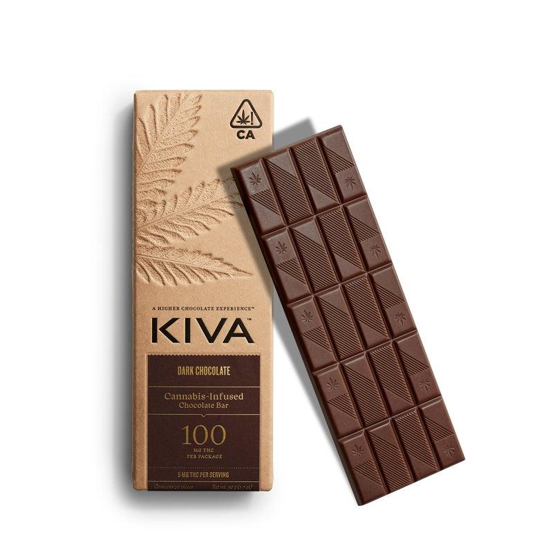 Kiva Dark Chocolate Bar 100mg