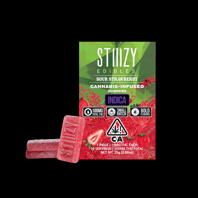 Stiiizy Sour Strawberry (I) Gummies 100mg