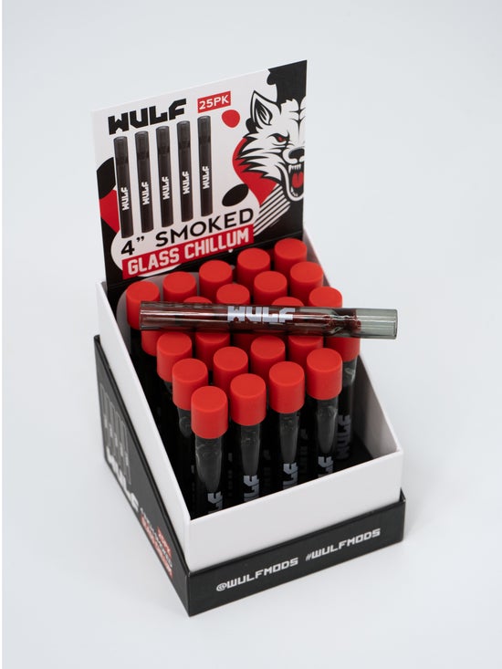 Wulf | Smoked Glass Chillum | 4 Inches