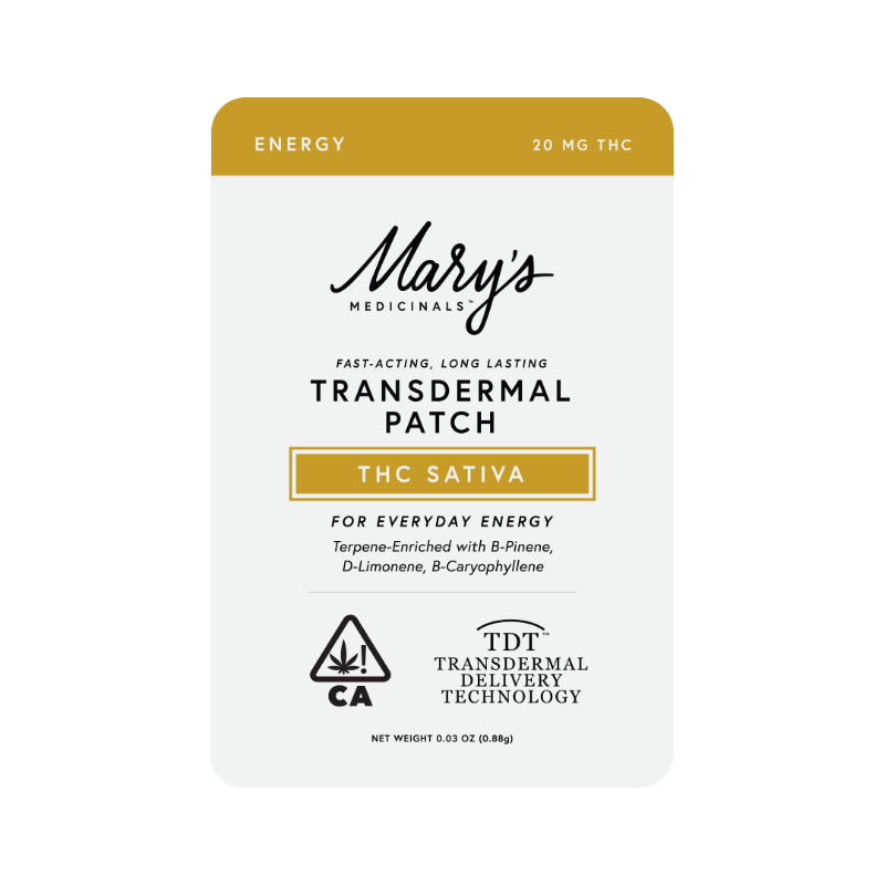 Mary's Energy Sativa Transdermal Patch 20mg
