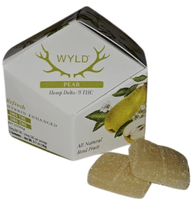 Wyld | Refresh | Pear | 5mg THC 5mg CBG Gummies