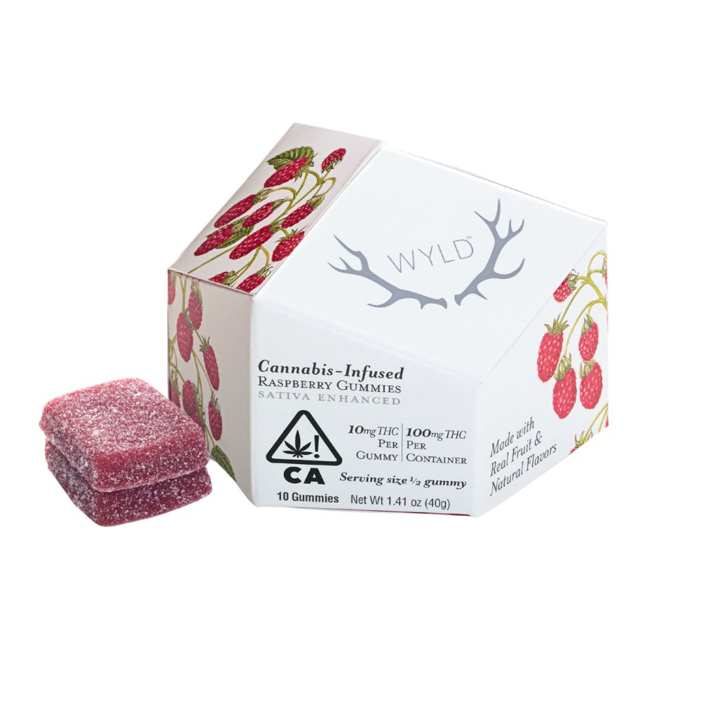 Raspberry Sativa Enhanced Gummies | 100mg