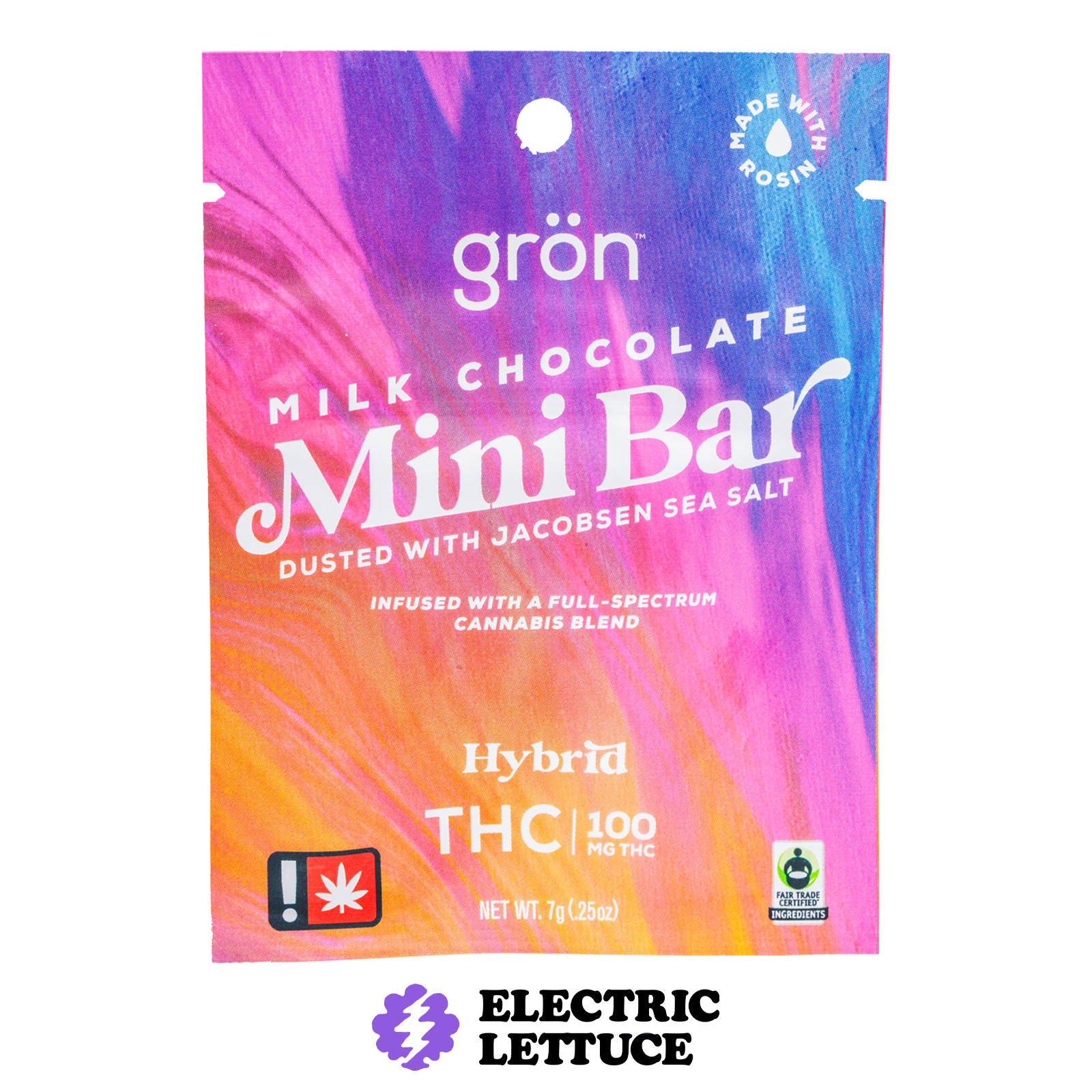 Gron THC Milk Chocolate Mini Bar 100mg