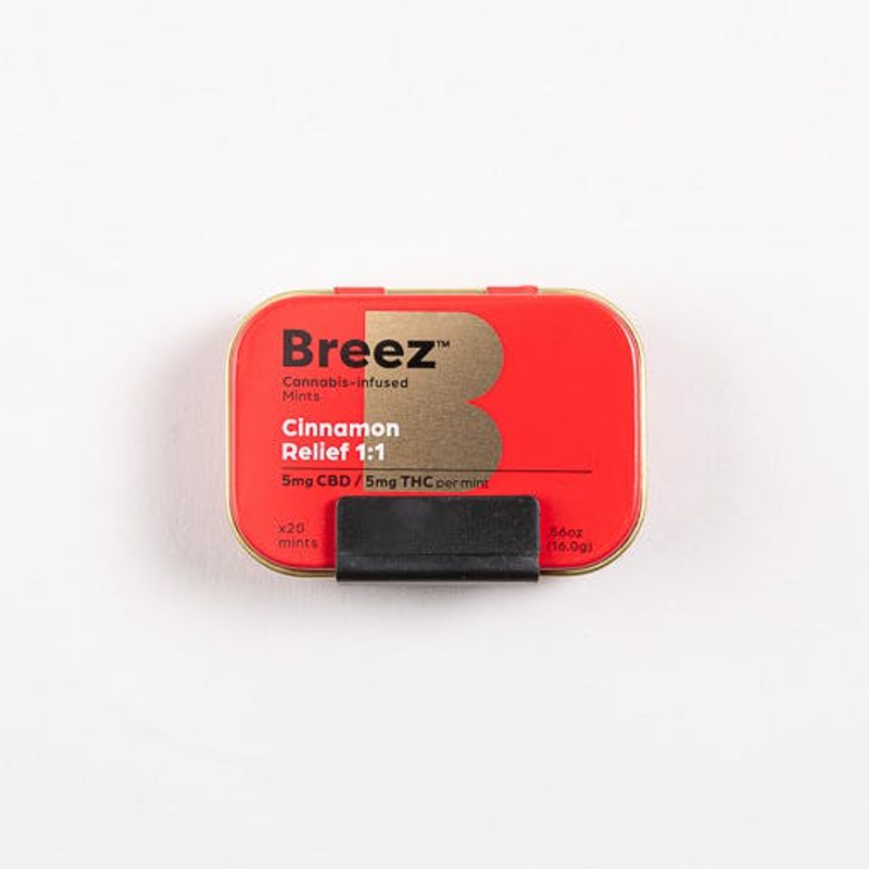Breez Relief Cinnamon 1:1 Mints 200mg
