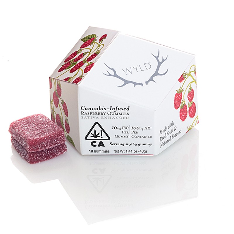 WYLD Raspberry Sativa Gummies 100mg