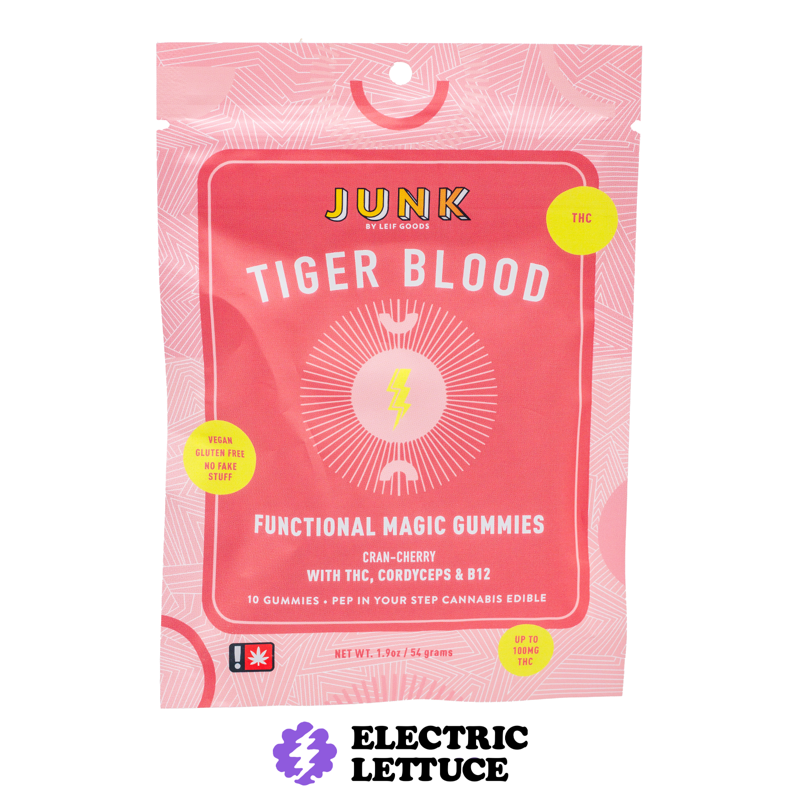 Junk Tiger Blood THC Gummy 10pk 100mg