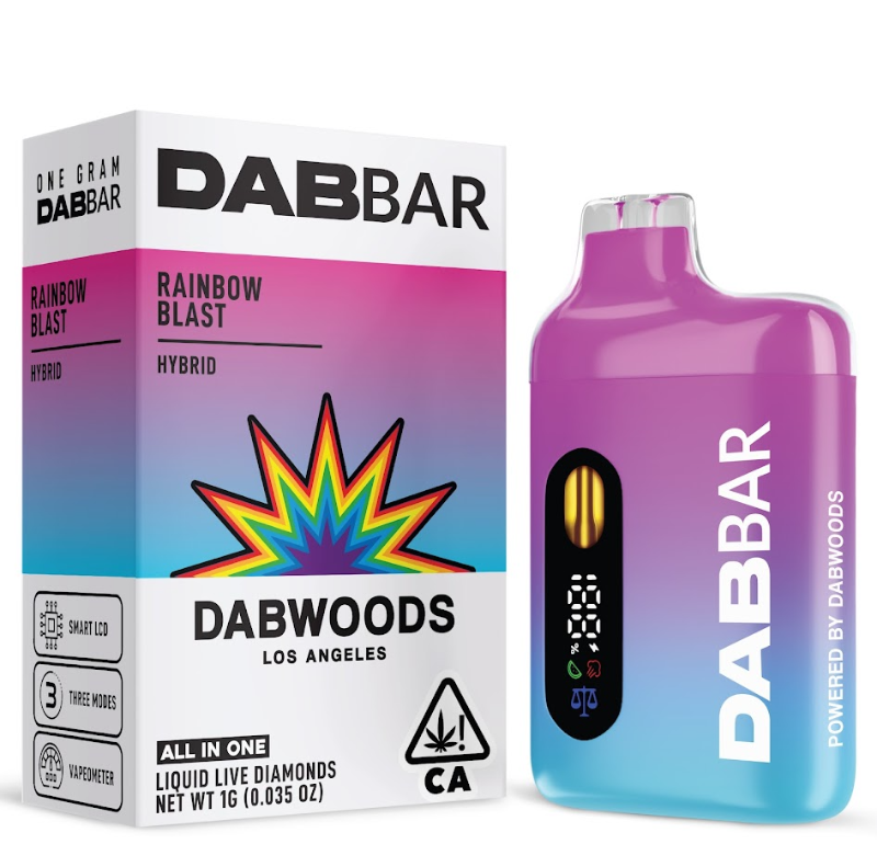 Dabwoods Rainbow Blast (H) Dab Bar AIO 1g