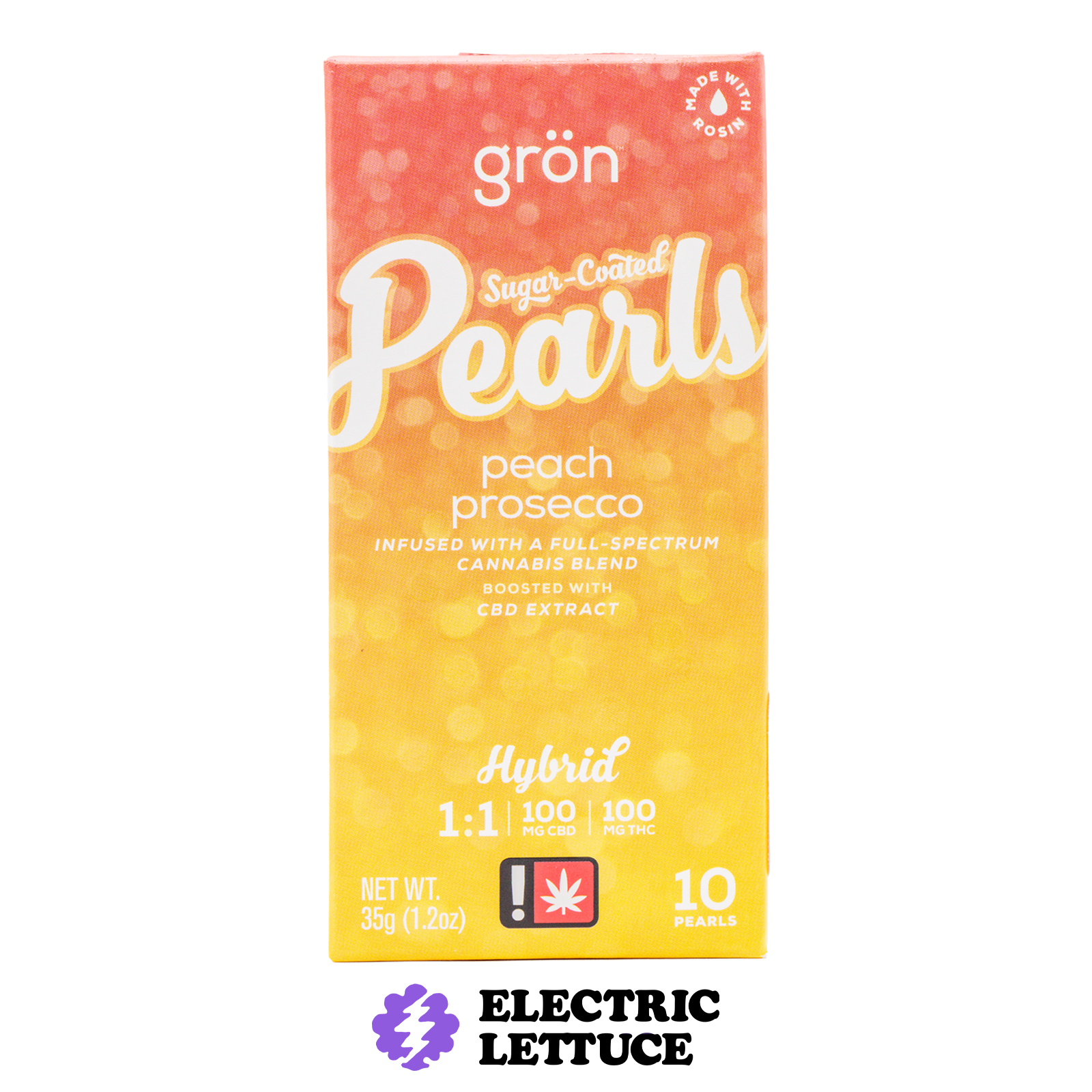 Gron 1:1 Peach Prosecco Pearls 100mg