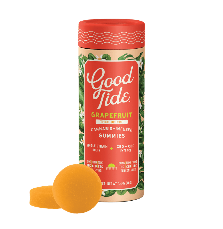 Good Tide Grapefruit (S) 1:1:1 CBD:THC:CBC Gummies 100mg